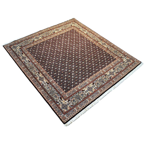 Persisk Moud teppe m/silke, 202x191 - Bilde 3