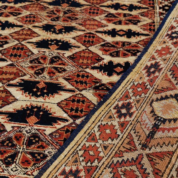 Afghan-Mauri Helsilke teppe, 157x121 - Bilde 2