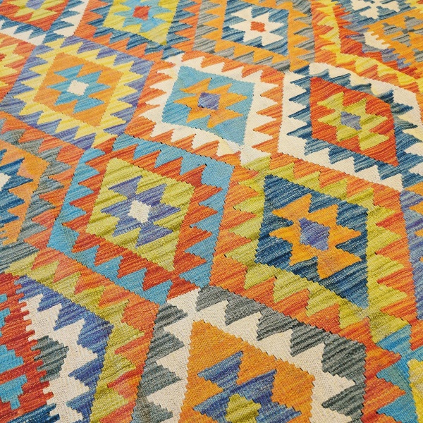 Kelim teppe, 197x145 - Bilde 2