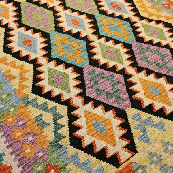 Kelim teppe, 195x155 - Bilde 3