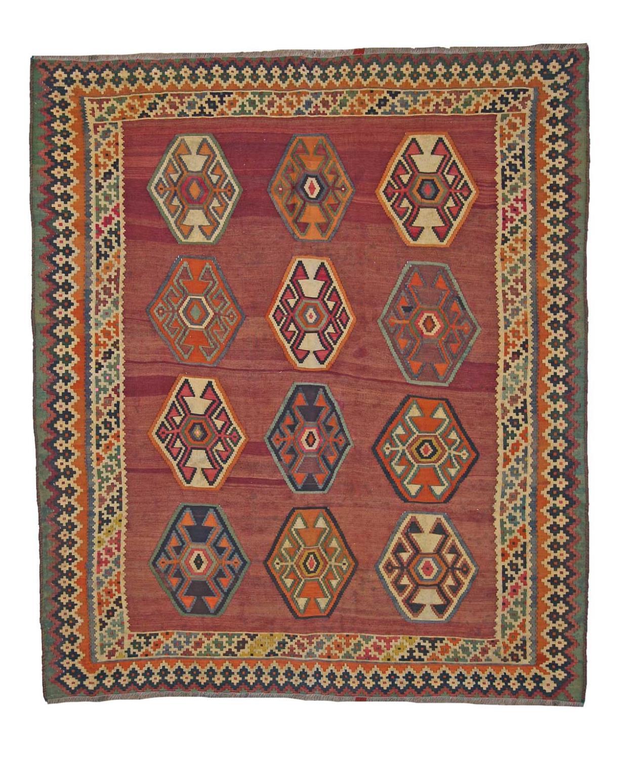 Persisk Old Kelim teppe, 203x175