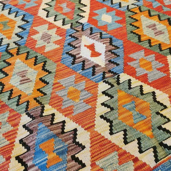 Kelim teppe, 159x155 - Bilde 2