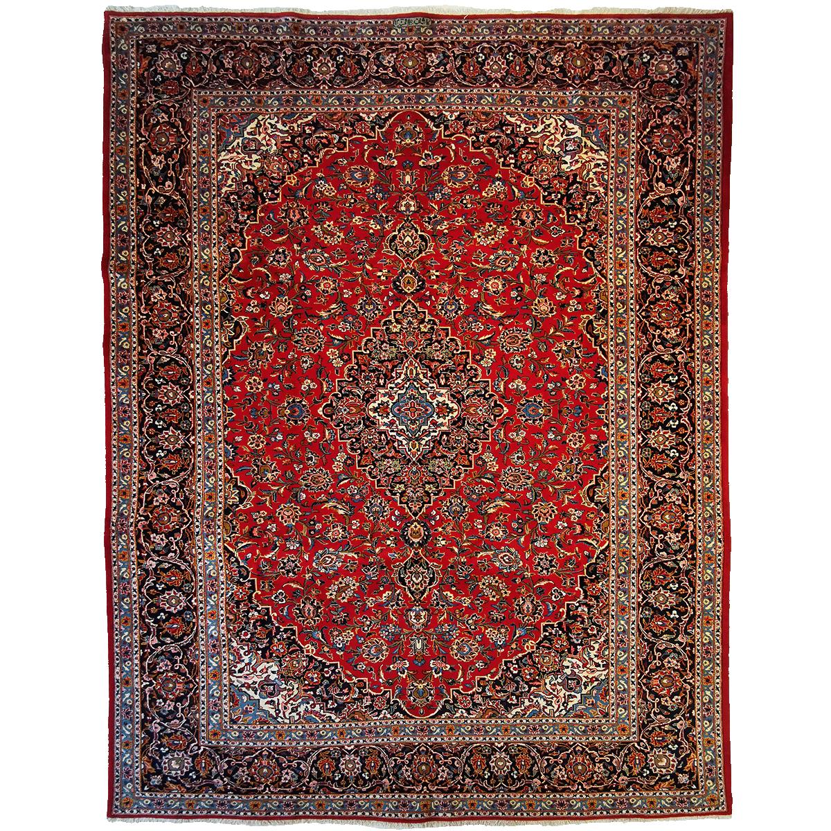 Persisk Kashan Tezdari teppe, 366x260