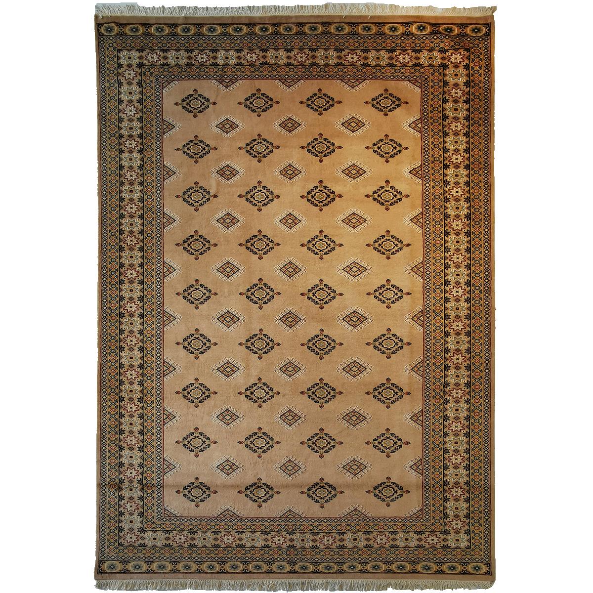 Pakistansk Jeldar teppe m/silke