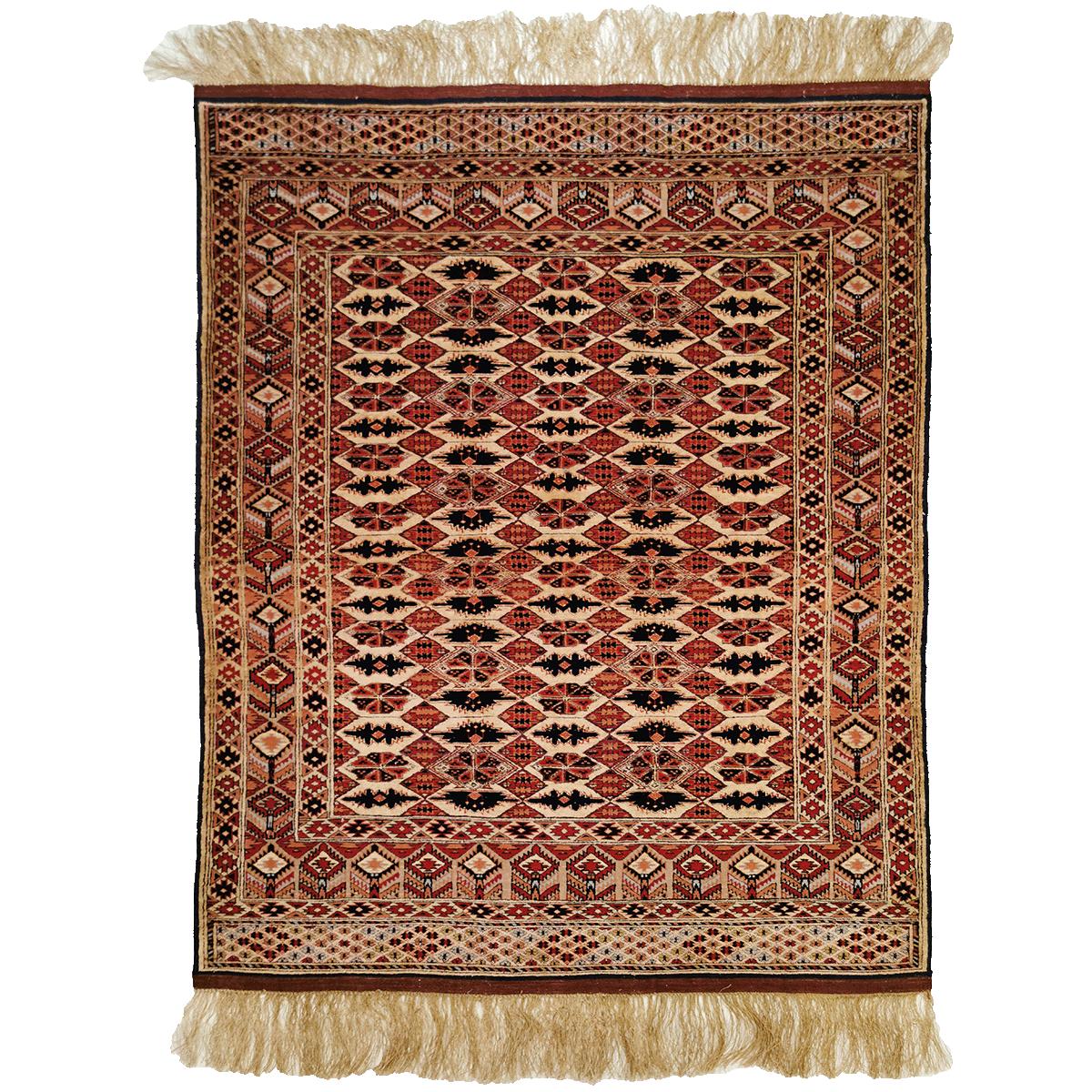 Afghan-Mauri teppe m/ silke